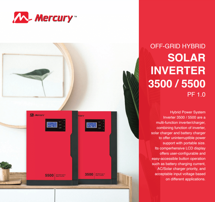 Mercury 3.5KVA Solar Hybrid Inverter MPPT Cover