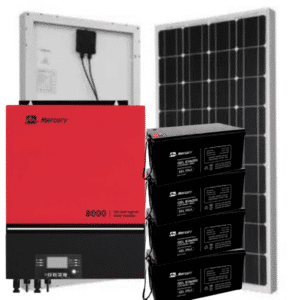 Mercury 8kVA Solar Hybrid Inverter System 8x 300W Mono Solar Panels MPPT