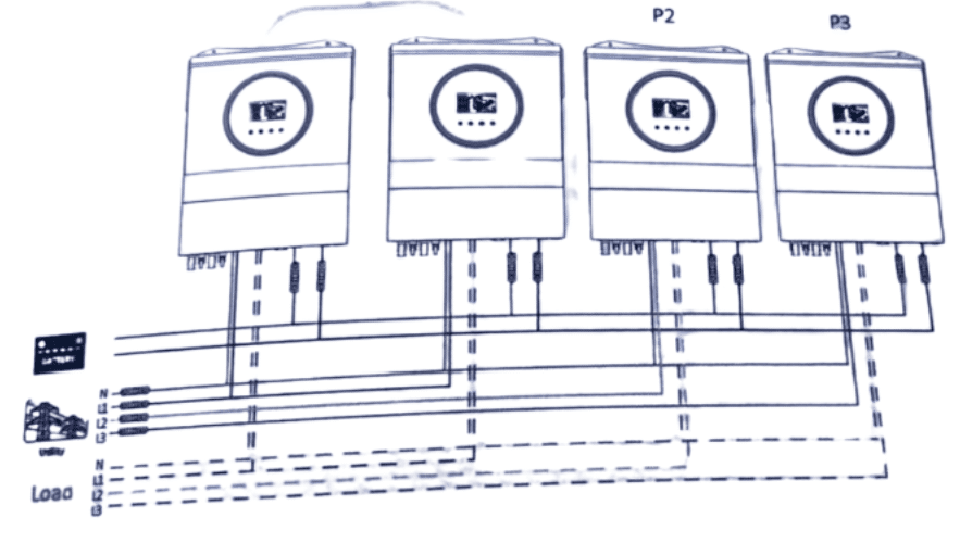 Three-Phase, Four Inverters (Two Inverters in One Phase)