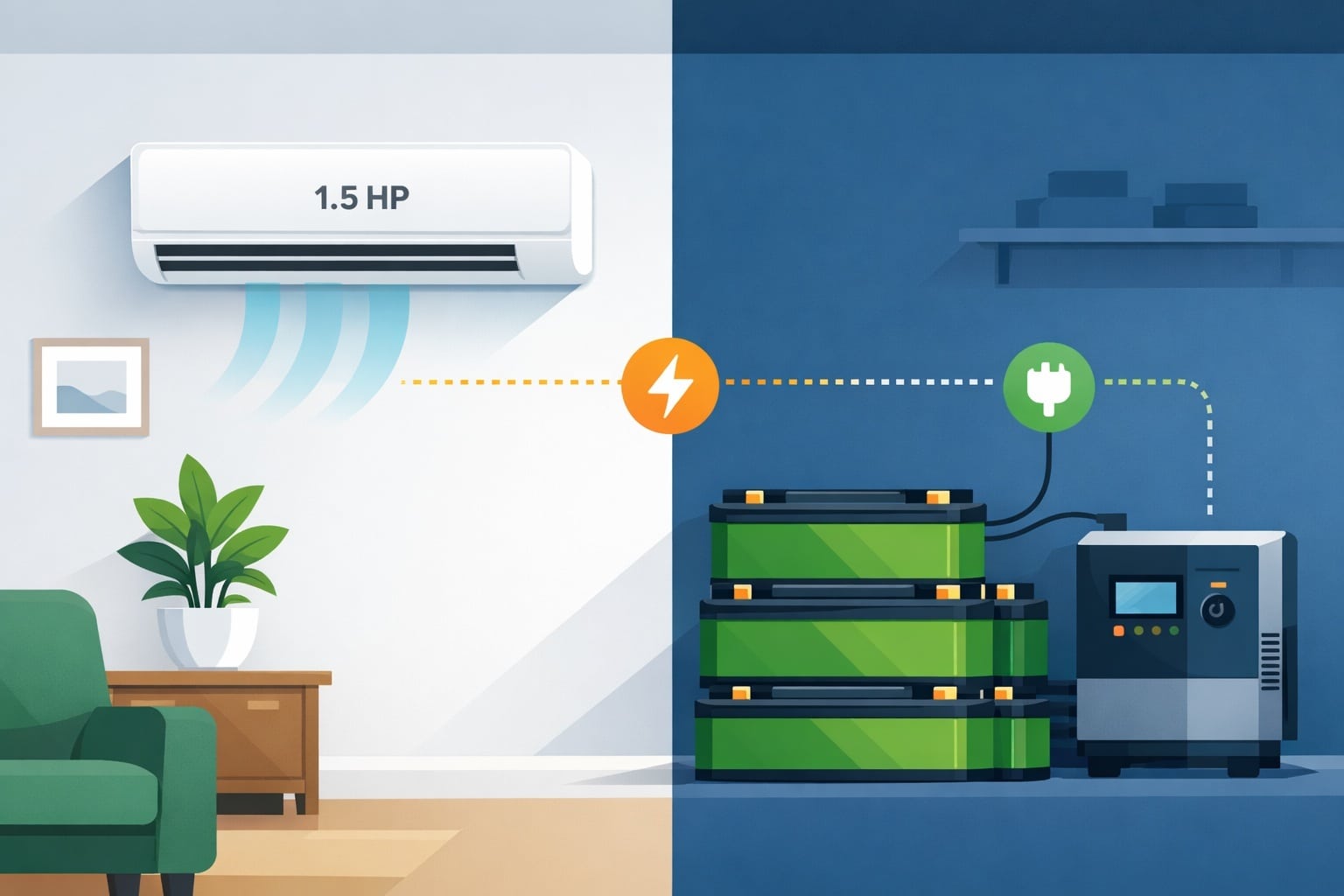 How Many Batteries for 1.5HP AC in Nigeria
