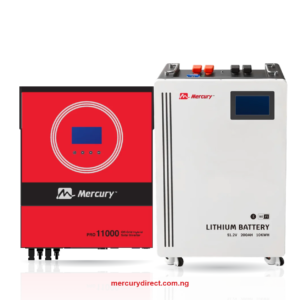 Mercury 11kVA 48V Solar Hybrid Inverter with 10kWh Lithium Battery